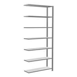 Schulte Anbauregal Büro-Steckregal MULTIplus85 2300 x 1000 x 300 mm 7 Fachböden Kreuzstrebe verzinkt mit Anschlagleiste