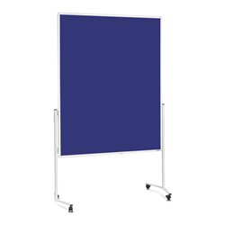 Magnetoplan Moderationstafel mit weißem Rahmen, einteilig, Filz grau, 1200 x 1500 mm