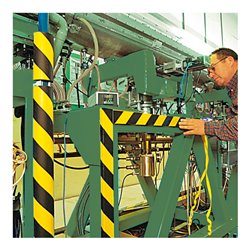 Moravia Prallschutz MORION Rechteck Flächenschutz 20 x 60 mm Länge 1000 mm gelb/schwarz