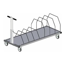 Rocholz Untertischmagazin SYSTEM 2000 fahrbar mit Teleskopschiebebügel 1600x600x690 mm