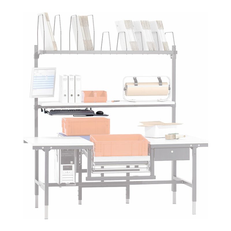 Rocholz Tastatur- und Mausablage SYSTEM 2000 ausziehbar 600x420x110 mm