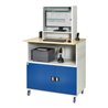 Rau Computer-Tisch mit Monitorengehäuse mobil BxTxH 1100x800x1100/1810mm
