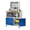 Rau Computer-Tisch mit Monitorengehäuse mobil BxTxH 1100x800x1100/1810mm