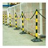 Moravia Kettenständer leicht schwarz/gelb 40 x 870 mm mit quadratischem Hartgummifuß