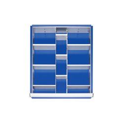 Rau Schubladen-Einteilungs-Set Schublade-L H 60-90mm 2 Trenn + 9 Steckwände