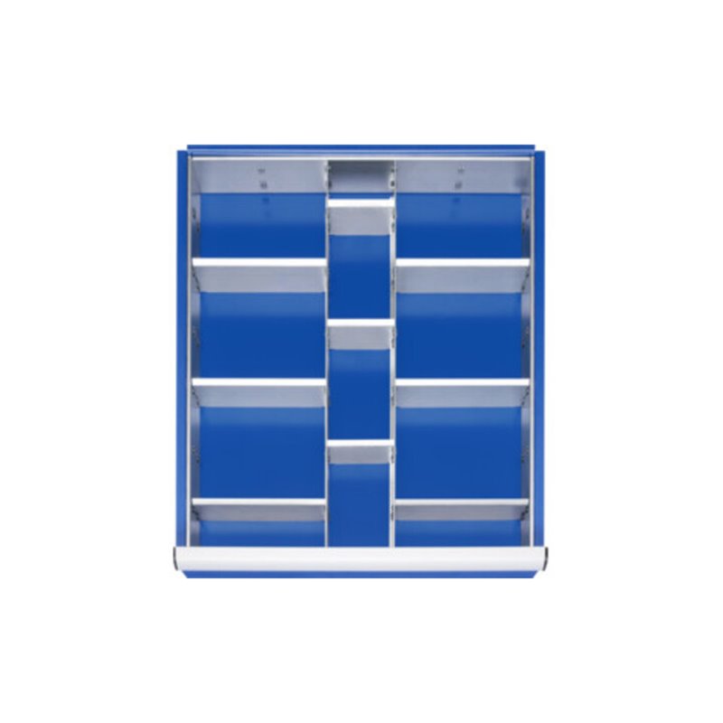 Rau Schubladen-Einteilungs-Set Schublade-L H 60-90mm 2 Trenn + 9 Steckwände