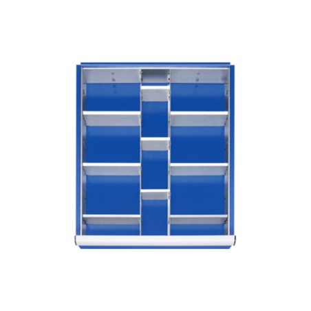 Rau Schubladen-Einteilungs-Set Schublade-L H 60-90mm 2 Trenn + 9 Steckwände