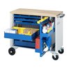 Rau Werkzeugwagen mit 5 Schubladen & Lochwandauszug Buche BxTxH 1025x520x890mm