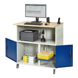 Rau Computer-Tisch ohne Monitorengehäuse mobil BxTxH 1100x800x1100mm