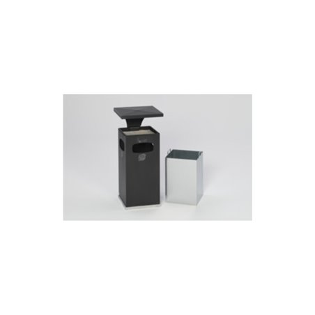 VAR Abfallsammler/Ascher B 32 anthrazit mit Schutzdach inkl. Inneneinsatz 38 l