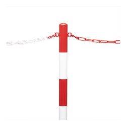 Moravia Kettenständer EXTERN 60 x 1000 mm rot/weiß + 2 Ösen mit Tragegriff
