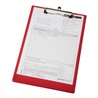 Eichner Klemmbrett A4, rot, Format 232x338 mm + Blockklammer und Öse