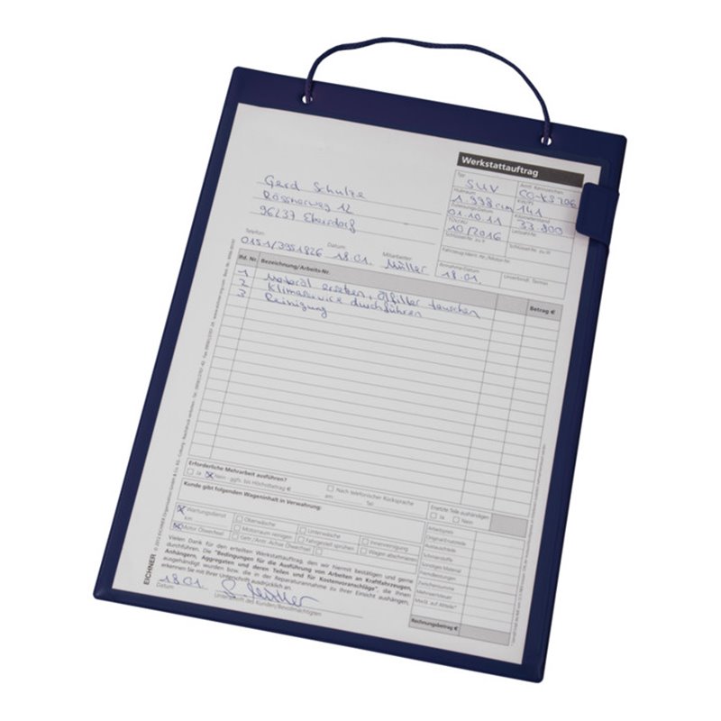 Eichner Auftragstasche blau A4, ohne Schlüsselfach