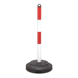 Moravia Kettenständer EXTERN 60 x 1000 mm rot/weiß + Ösenkappe und Recyclingfuß