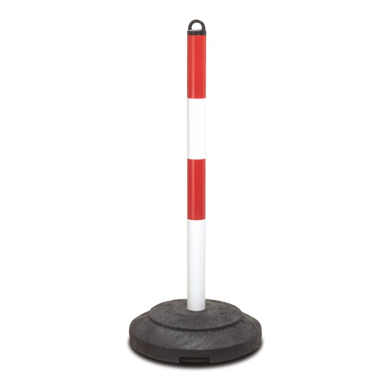 Moravia Kettenständer EXTERN 60 x 1000 mm rot/weiß + Ösenkappe und Recyclingfuß
