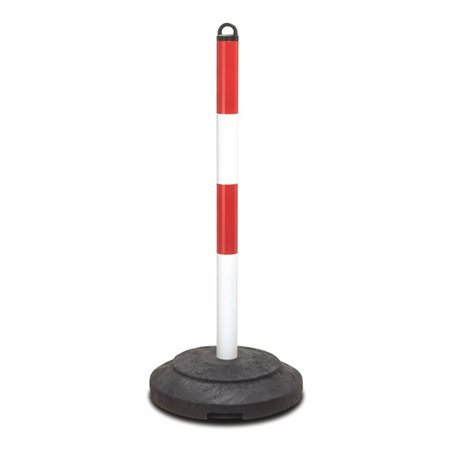 Moravia Kettenständer EXTERN 60 x 1000 mm rot/weiß + Ösenkappe und Recyclingfuß