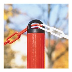 Moravia Kettenständer EXTERN 60 x 1000 mm rot/weiß + Ösenkappe und Recyclingfuß