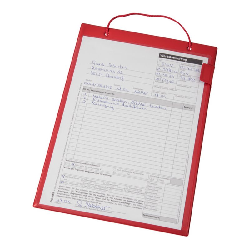 Eichner Auftragstasche Edge rot A4, ohne Schlüsselfach