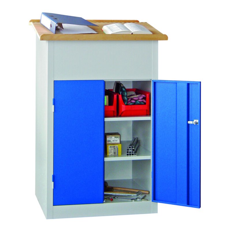 Pavoy Stehpult geschlossen, 1200x700x600 mm, RAL 7035/5010