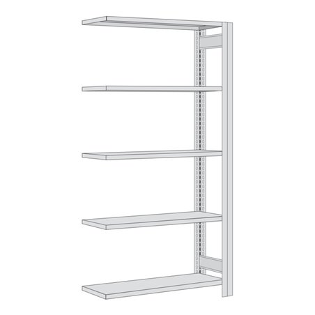 Regalwerk BERT Großfachregal Anbaufeld HxBxT 2000x1005x400mm