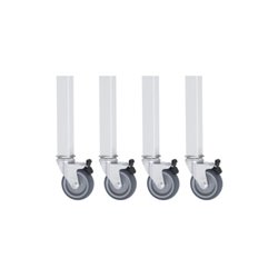 Rau Rollensatz für Arbeitstisch Jerry GT, 4 Lenkrollen