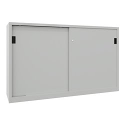 Pavoy Schiebetürenschrank, 1200x2000x400 mm, 4 Böden verzinkt, RAL 7035