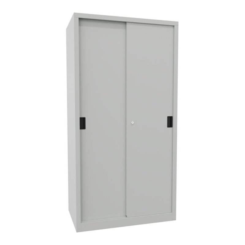 Pavoy Schiebetürenschrank, 1950x1000x600 mm, 4 Böden verzinkt, RAL 7035