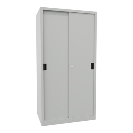 Pavoy Schiebetürenschrank, 1950x1000x600 mm, 4 Böden verzinkt, RAL 7035