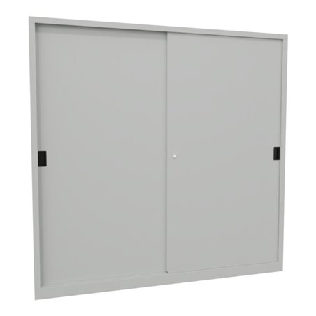 Pavoy Schiebetürenschrank, 1950x2000x400 mm, 8 Böden verzinkt, RAL 7035