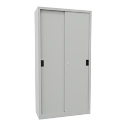 Pavoy Schiebetürenschrank, 1950x1000x400 mm, 4 Böden verzinkt, RAL 7035