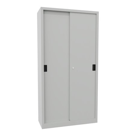 Pavoy Schiebetürenschrank, 1950x1000x400 mm, 4 Böden verzinkt, RAL 7035