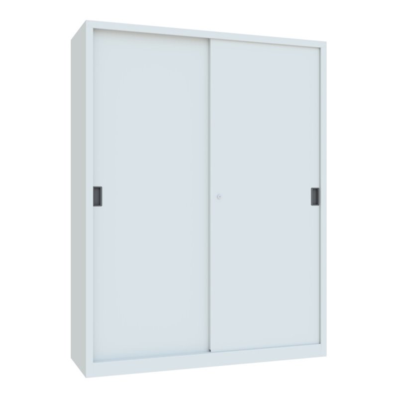 Pavoy Schiebetürenschrank, 1950x1500x500 mm, 8 Böden verzinkt, RAL 7035