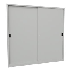 Pavoy Schiebetürenschrank, 1950x2000x500 mm, 8 Böden verzinkt, RAL 7035