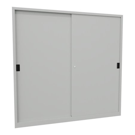 Pavoy Schiebetürenschrank, 1950x2000x500 mm, 8 Böden verzinkt, RAL 7035