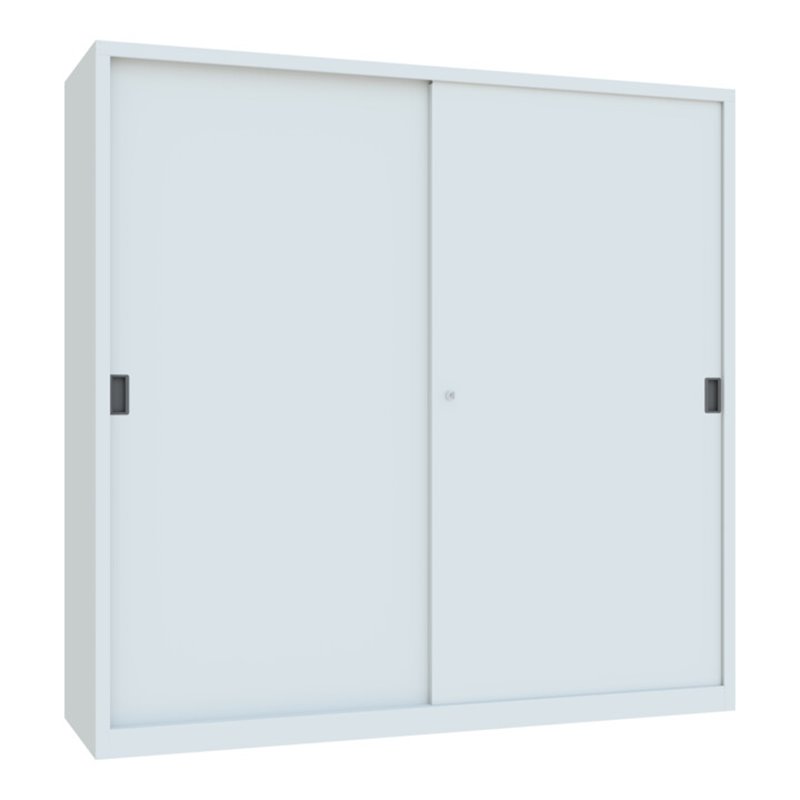 Pavoy Schiebetürenschrank, 1950x2000x600 mm, 8 Böden verzinkt, RAL 7035