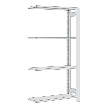 Regalwerk BERT Kleinteileregal Anbaufeld mit Gitterkörben