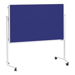 Magnetoplan Moderationstafel mit weißem Rahmen, klappbar, Filz grau, 1200 x 1500 mm