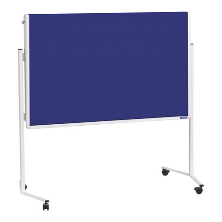 Magnetoplan Moderationstafel mit weißem Rahmen, klappbar, Filz grau, 1200 x 1500 mm