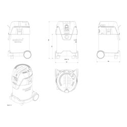 Metabo Allessauger ASA 30 L PC Inox mit manueller Filterabreinigung Karton
