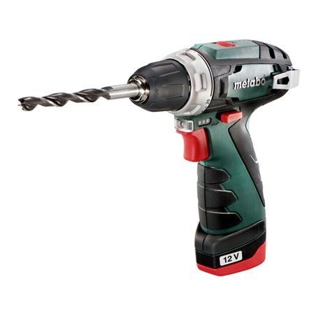 Metabo Akku-Bohrschrauber PowerMaxx BS Basic Kunststoffkoffer 12V 2x2Ah Li-Power + LC 40
