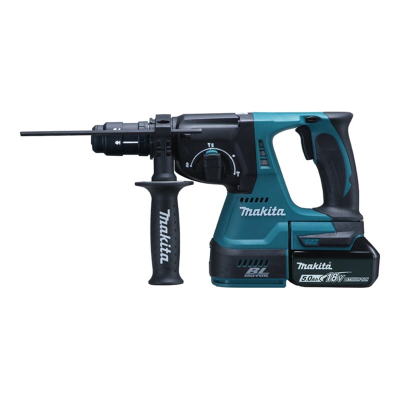 Makita Akku-Kombihammer DHR243RTJ mit SDS-PLUS, 18 V / 5,0 Ah