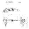 Metabo Winkelschleifer WE 24-230 MVT mit drehbarem Haupthandgriff Kunststoffkoffer