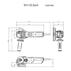 Metabo Winkelschleifer W 9-125 Quick mit Schnellspannmutter Karton