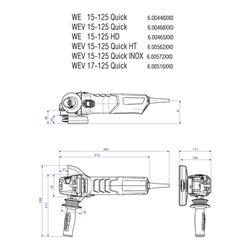 Metabo Winkelschleifer WE 15-125 Quick Karton