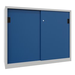 Pavoy Schiebetürenschrank, 1200x1500x400 mm, 4 Böden verzinkt, RAL 7035/5010
