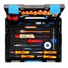 Gedore Werkzeugkoffer L-BOXX 136, Set 36-teilig, gefüllt, Werkzeug für Elektriker, im Kunststoffkoffer, 1100-02