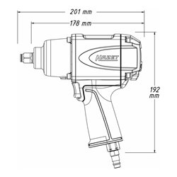 HAZET Schlagschrauber 9012SPC Lösemoment maximal: 850 Nm Vierkant massiv 12,5 mm (1/2 Zoll) Hochleistungs-Stift-Schlagwerk