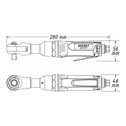 HAZET Schlag-Ratschenschrauber 9022SR-1 Vierkant massiv 12,5 mm (1/2 Zoll) Hochleistungs-Stift-Schlagwerk