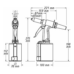 HAZET Blindniet-Pistole 9037SPC