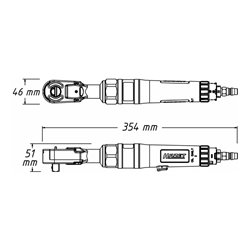 HAZET Hochleistungs-Ratschenschrauber 9022P-1 Vierkant massiv 12,5 mm (1/2 Zoll)